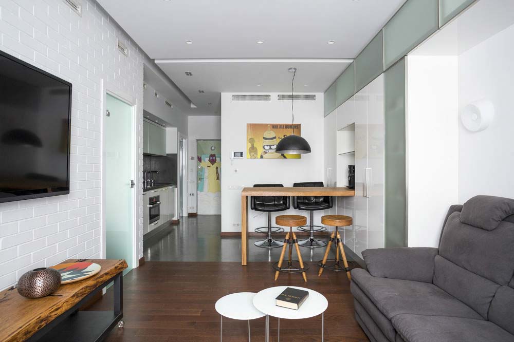 Дизайн и интерьер квартиры-студии площадью 26 кв. м