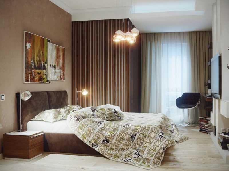 Спальня с обоями двух цветов: 210+[фото] лучшие идеи