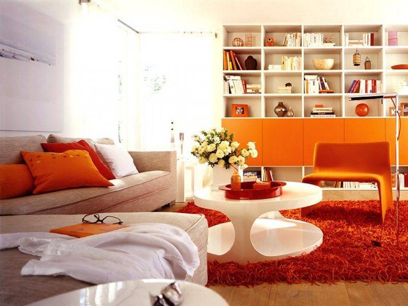 Оранжевый цвет в интерьере — сочетания и варианты дизайна