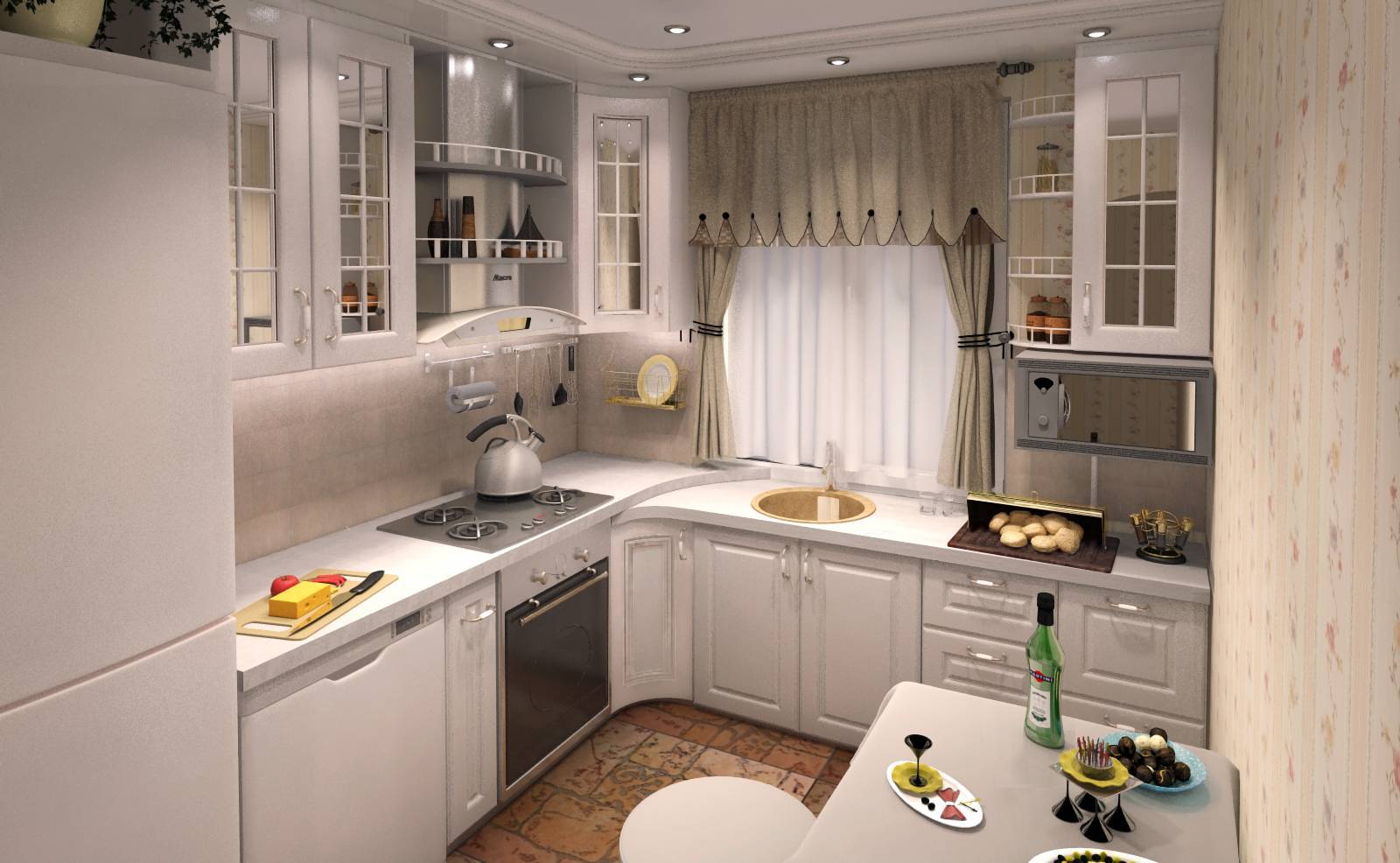 Г-образная кухня: 100 фото лучших схем расположения мебели в больших и маленьких кухнях