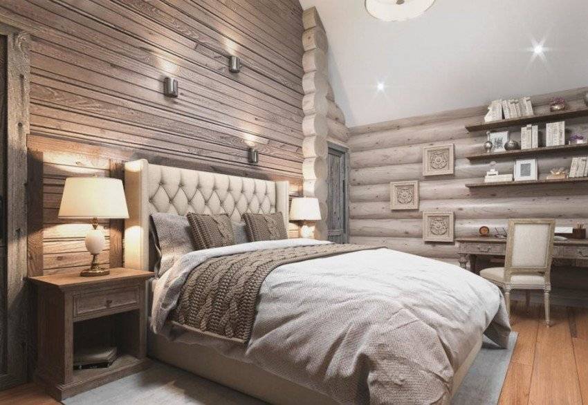 Деревянная спальня (53 фото): дизайн интерьера в деревенском стиле с элементами дерева