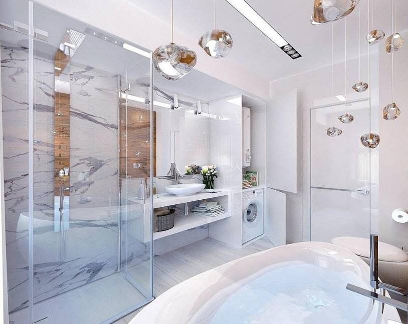 Узкая ванная: советы дизайнеров по выбору стиля и оформлению. 75 фото лучших идей распределения места