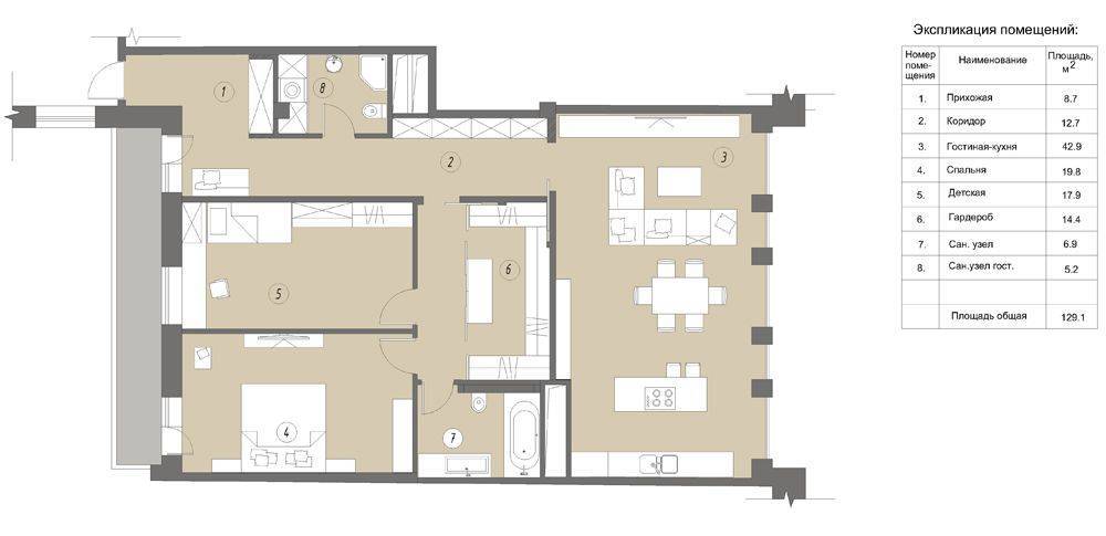 Дизайн трехкомнатной квартиры. классика или современность – что лучше для панельного дома?
