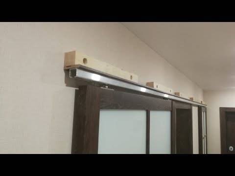 Установка раздвижных дверей, видео инструкция как производится монтаж