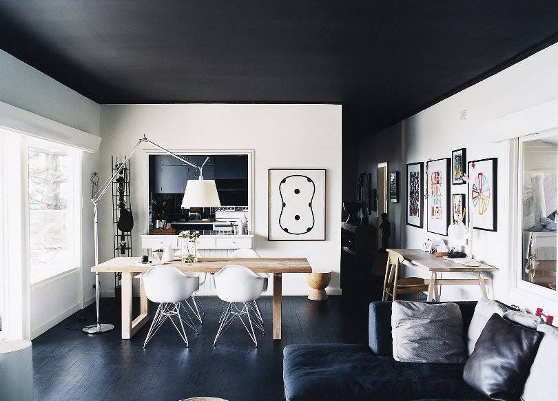 Черная гостиная - элегантность и стильность дизайна (70 фото)