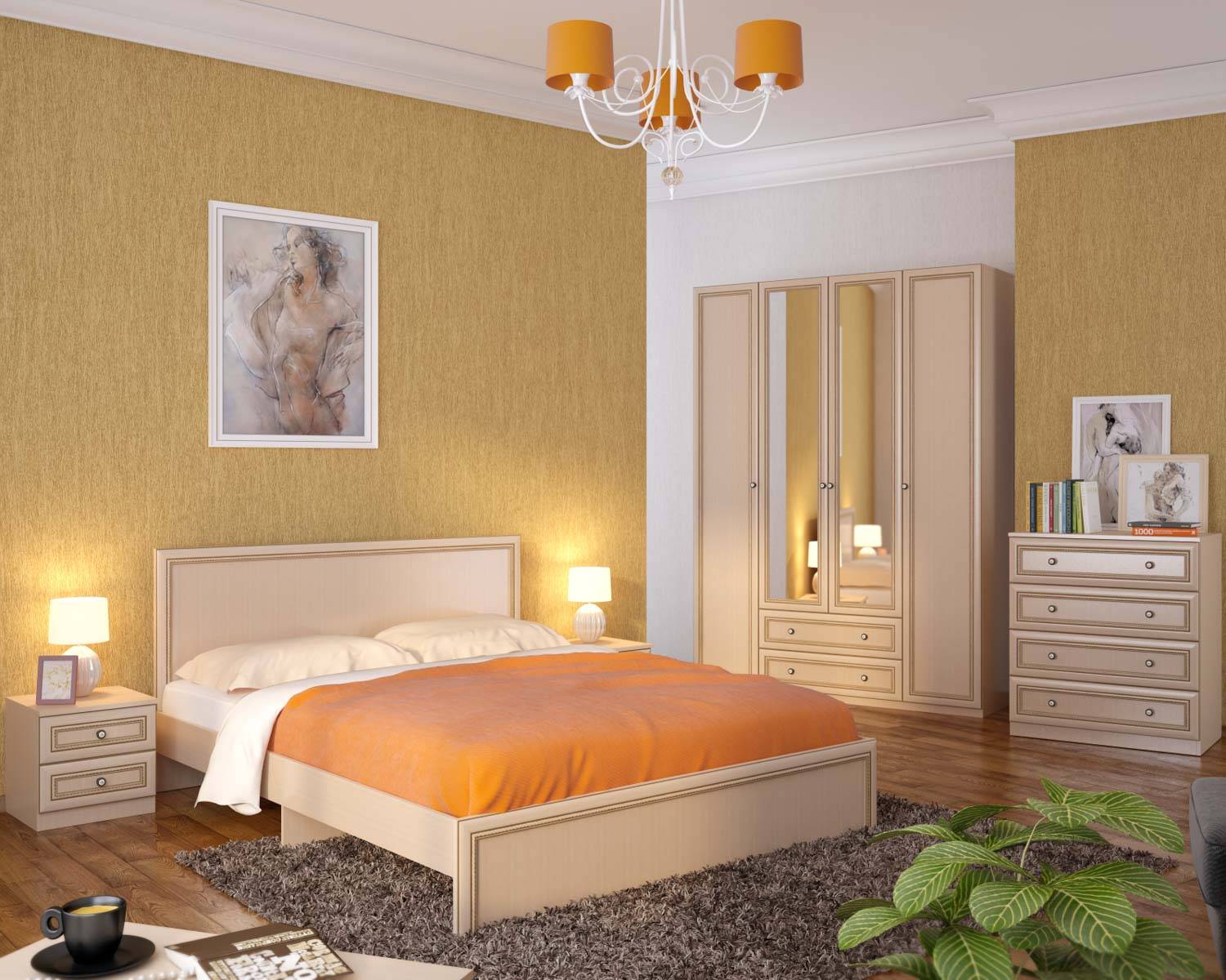 56 лучших интерьеров спальни с белой мебелью