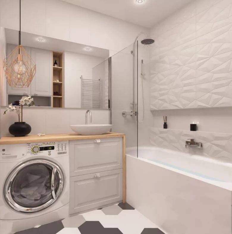 Дизайн ванной, совмещенной с туалетом 3 кв. м (76 фото): оформление интерьера санузла со стиральной машиной, планировка маленькой комнаты