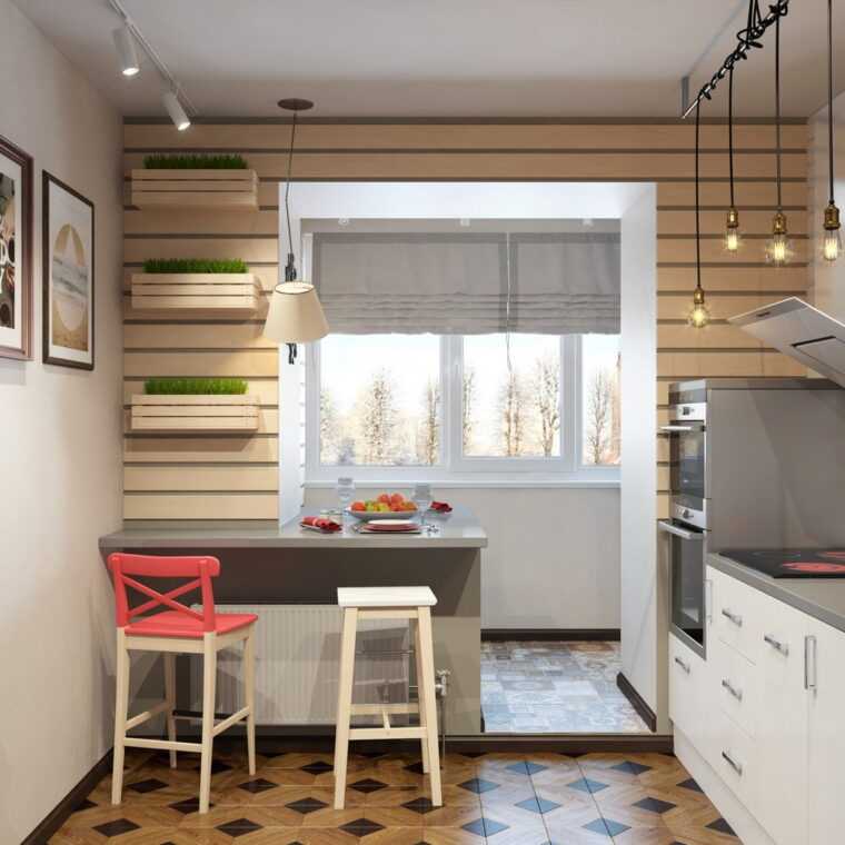 Идеи для дизайна кухни 9 кв м в панельном доме с балконной дверью