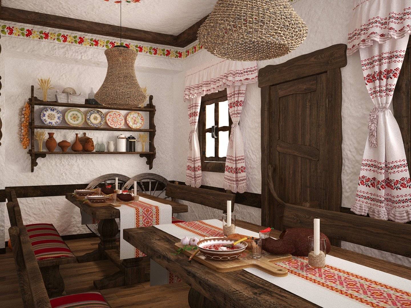 Кухня в украинском стиле: колорит и домашний уют в современном дизайне • мебель и декор кухня в украинском стиле