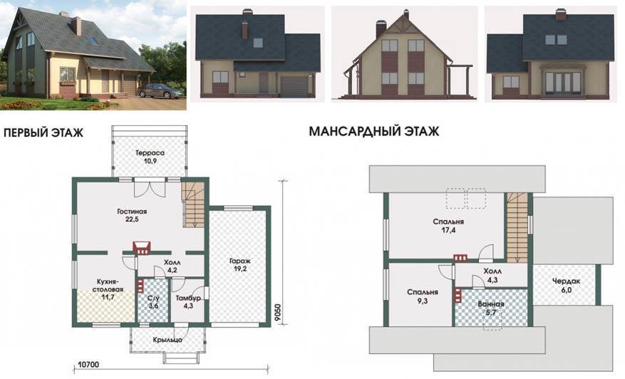 Варианты проектов дачных домов с чертежами из пеноблоков 6х8: 17 фото с примерами и этапами работ