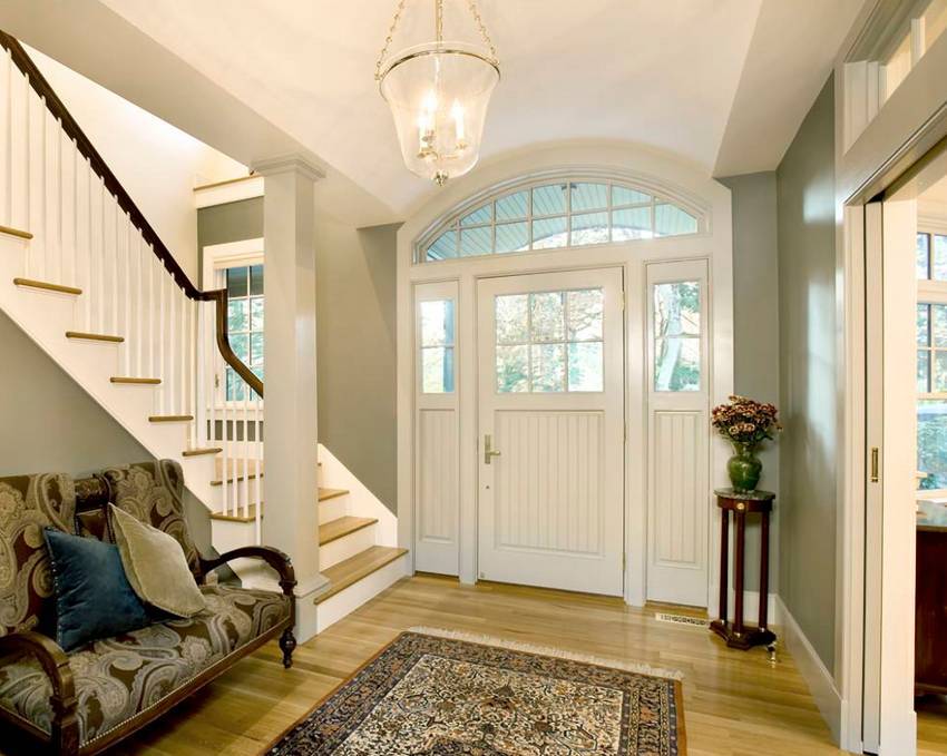 Дизайн холла с лестницей +75 примеров на фото в частном доме
