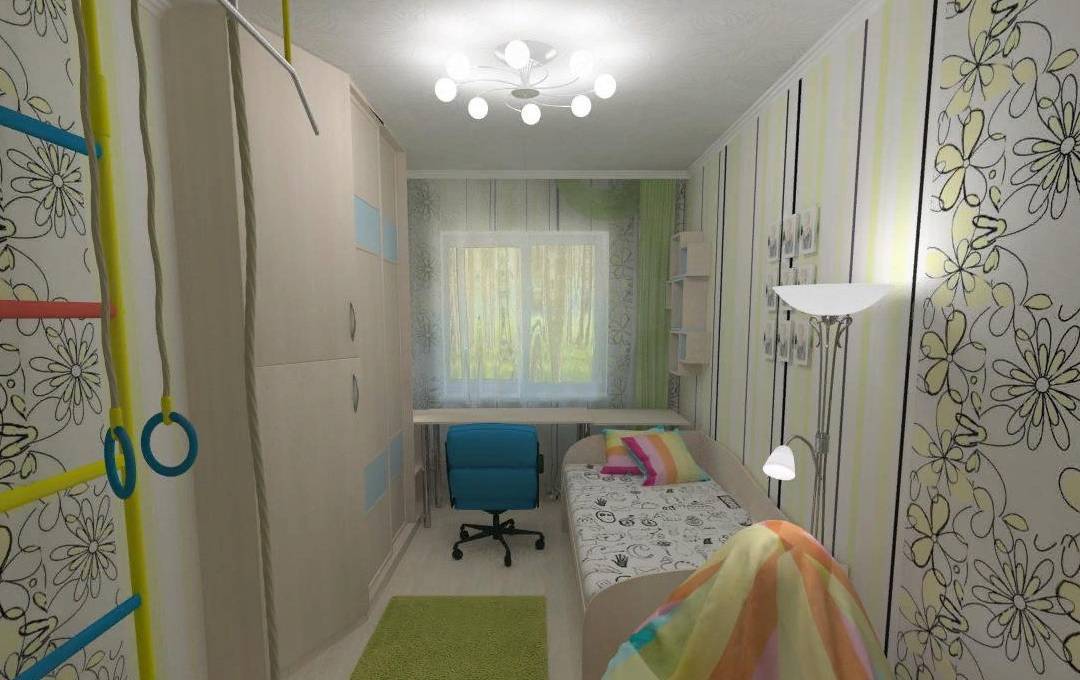 Дизайн узкой комнаты для детей: полезные идеи