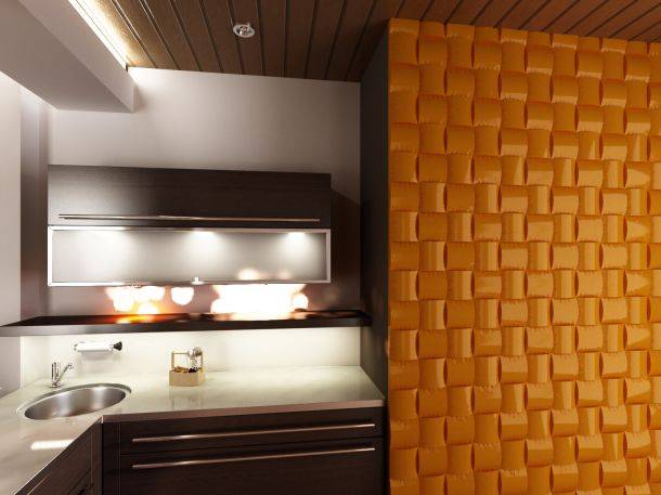 Стеновые панели для кухни, виды - фото примеров