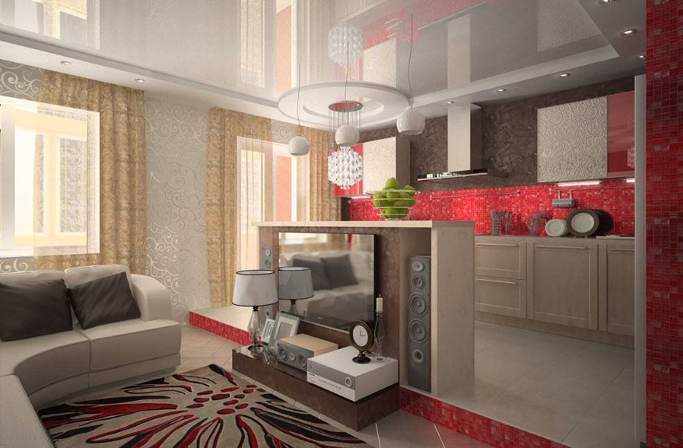 Зонирование кухни и гостиной: дизайн и фото, как разделить зоны пространства, спальня и комната отдыха, варианты