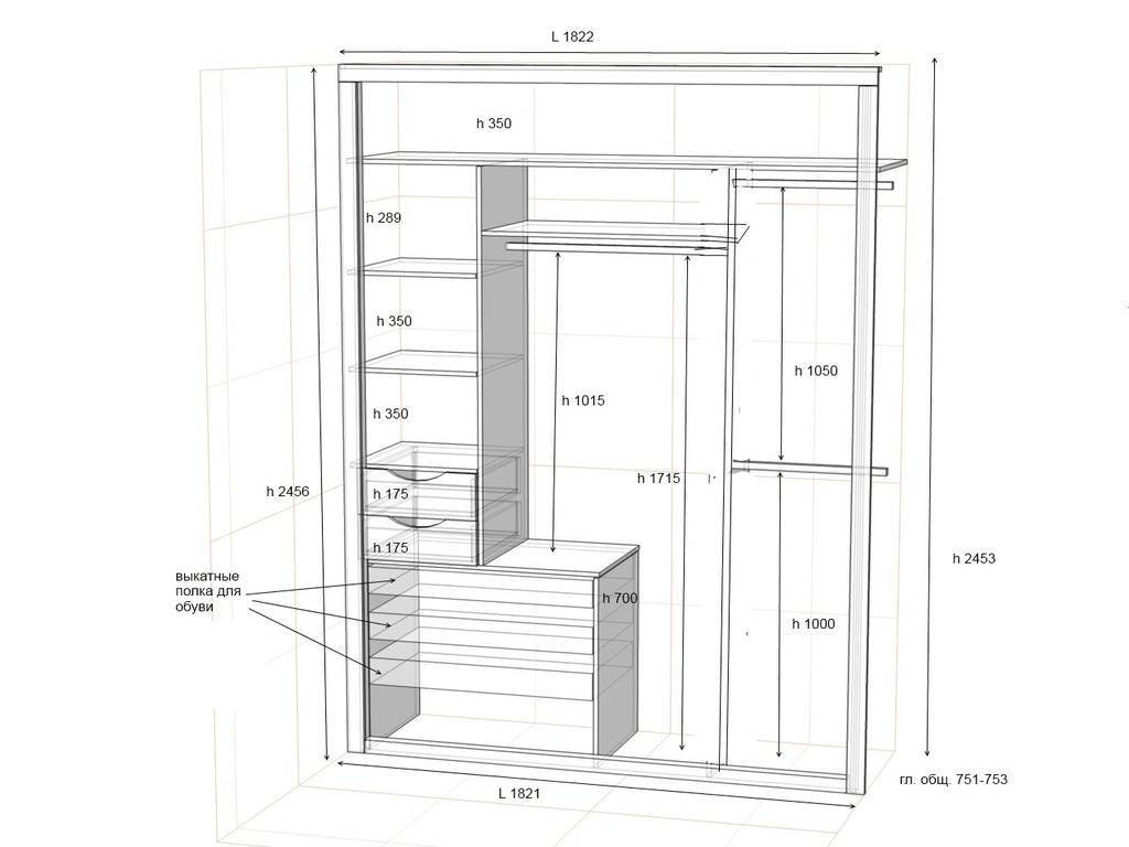 Варианты наполнения и дизайна шкафа-купе глубиной 40 см для прихожей