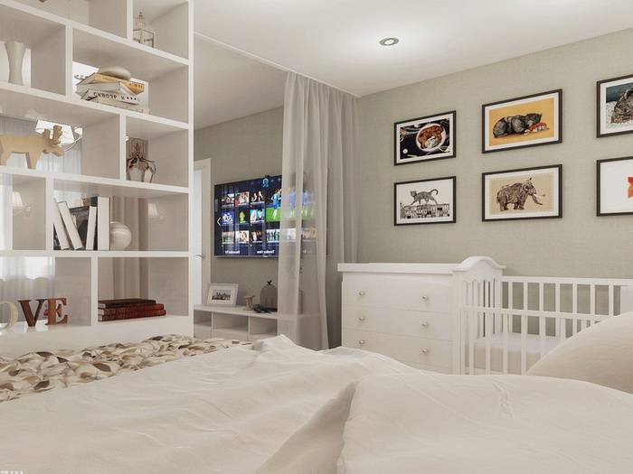 Дизайн спальни с детской кроваткой +50 фото идей обустройства комнаты