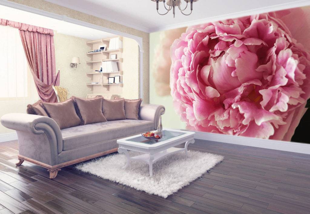 Фотообои белые розы в интерьере гостиной. обои с розами для стен. значения и стилистика цветов