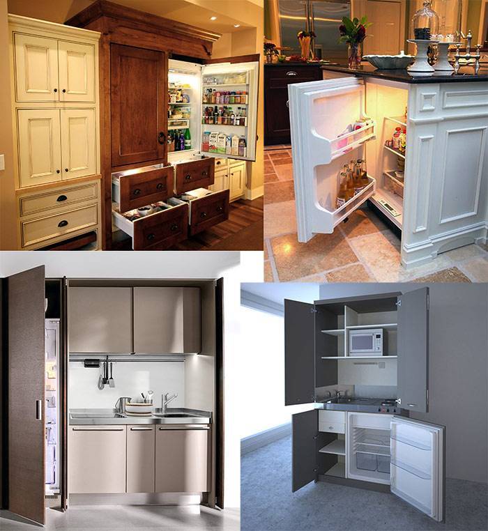8 мест, где можно спрятать холодильник на кухне