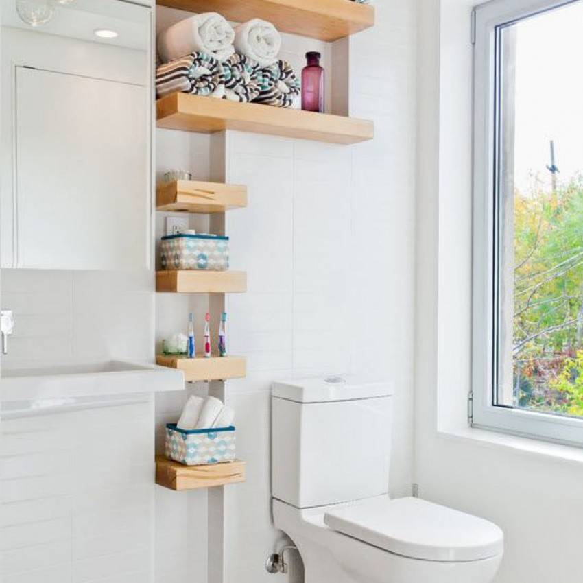 Полки для ванной комнаты из дерева (22 фото): деревянные полочки, изготовление своими руками, модели umbra aquala