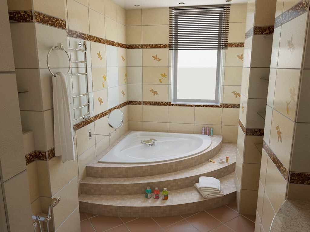 Особенности дизайна ванной комнаты с угловой ванной