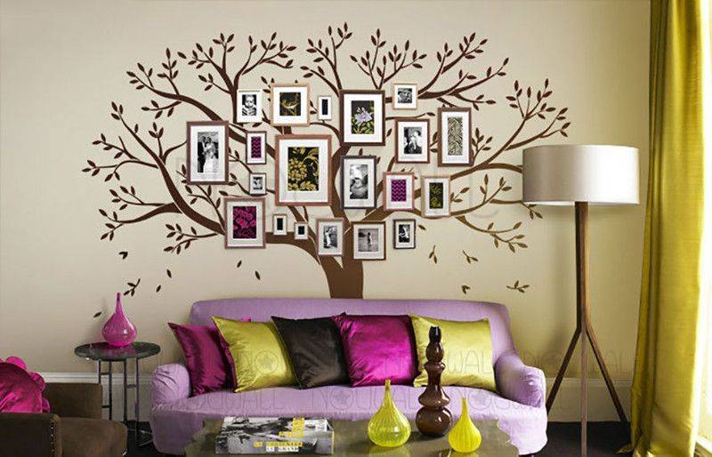 Дерево на стене +75 фото в интерьере