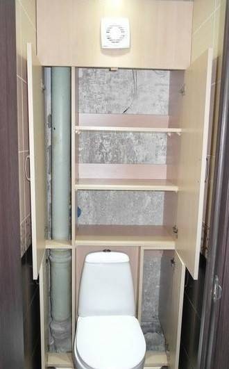Сантехнический шкаф в туалет, фото удачных дизайнов