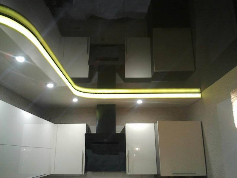 Монтаж двухуровневого потолка из гипсокартона с подсветкой: подробные инструкции плюс фотоотчеты