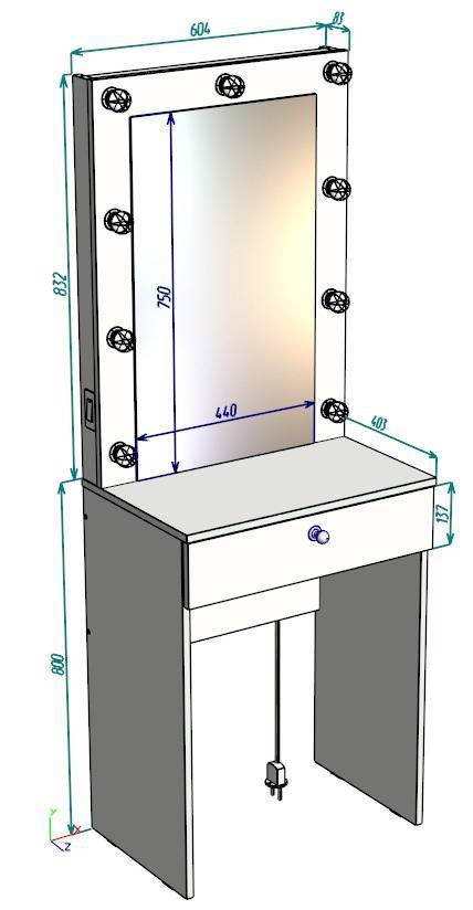 Туалетный столик с зеркалом и подсветкой: 140+ (фото) вариантов для вашей спальни