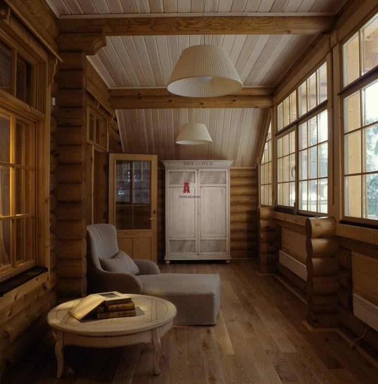 Интерьер деревянного дома внутри: 55 фото идей