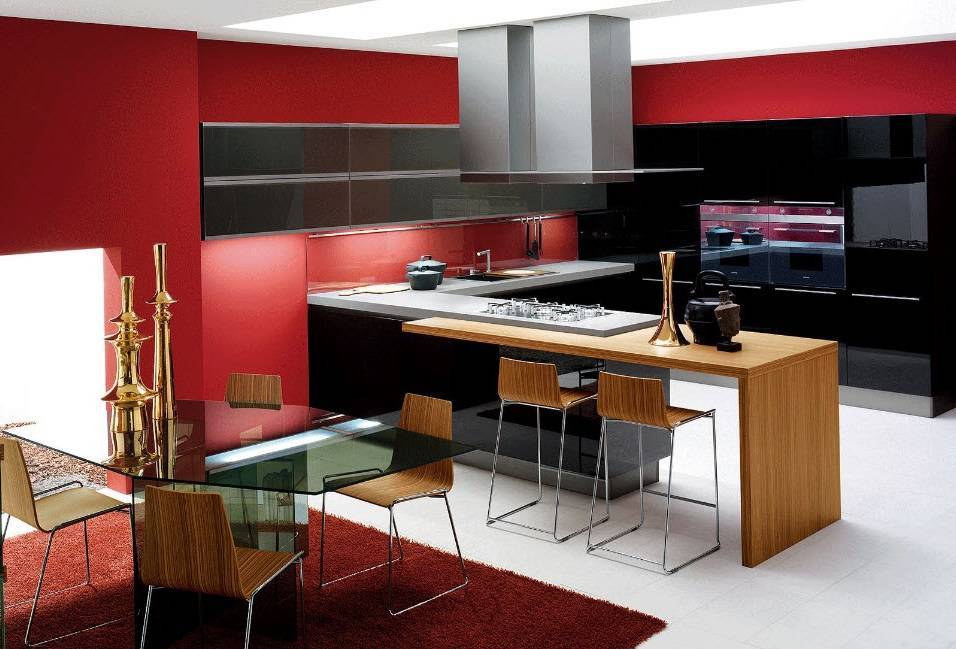 Кухня в стиле модерн: фото и описание современного,также стильного дизайна кухонной мебели.