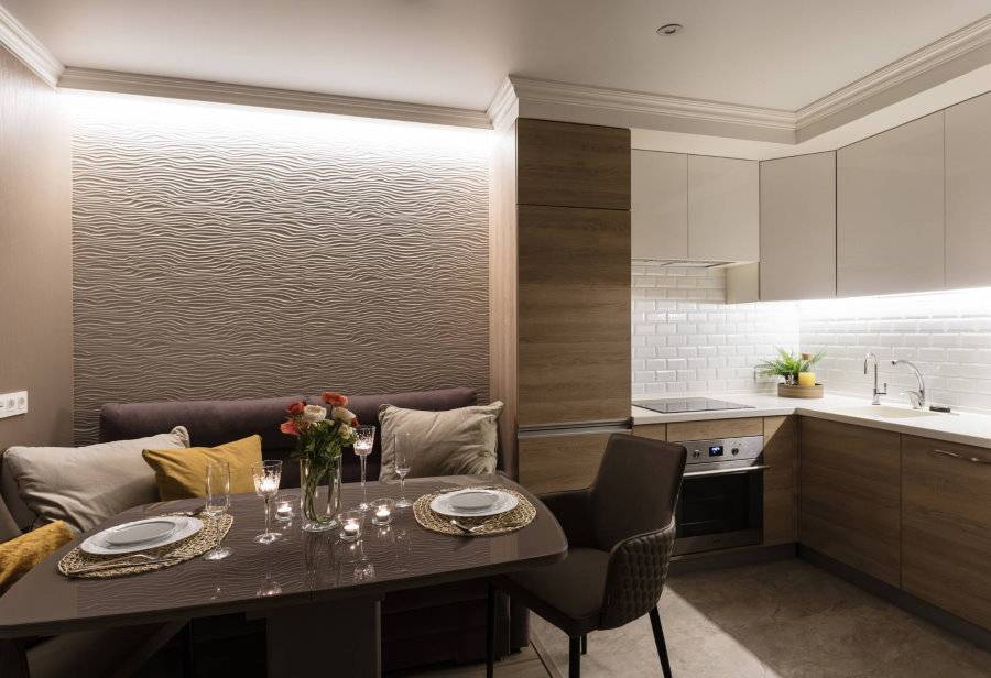 Дизайн кухни-гостиной 15 квадратов: стили и варианты