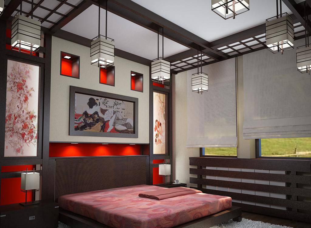 Спальня в японском стиле: дизайн и фото своими руками, интерьер