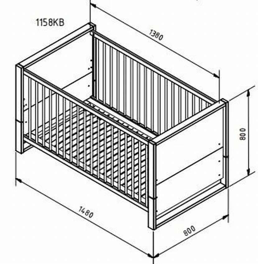 Стандартные размеры детской кроватки — 120х60, 140х70 см и другие