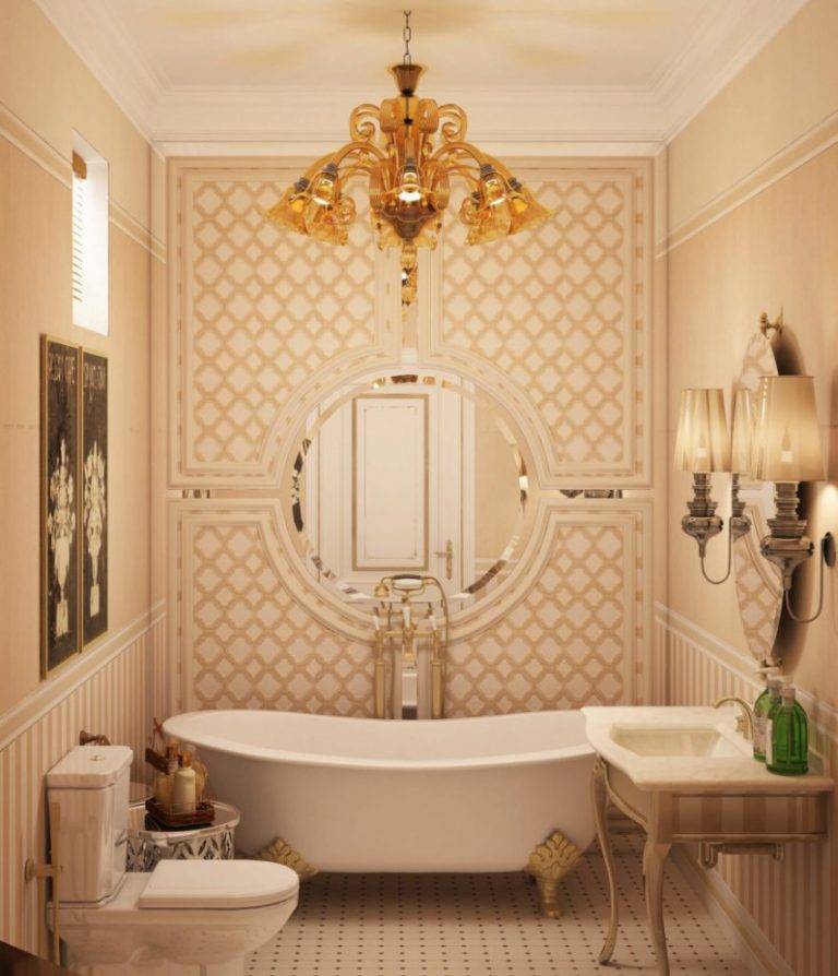 Классический дизайн ванной, основные принципы с фото