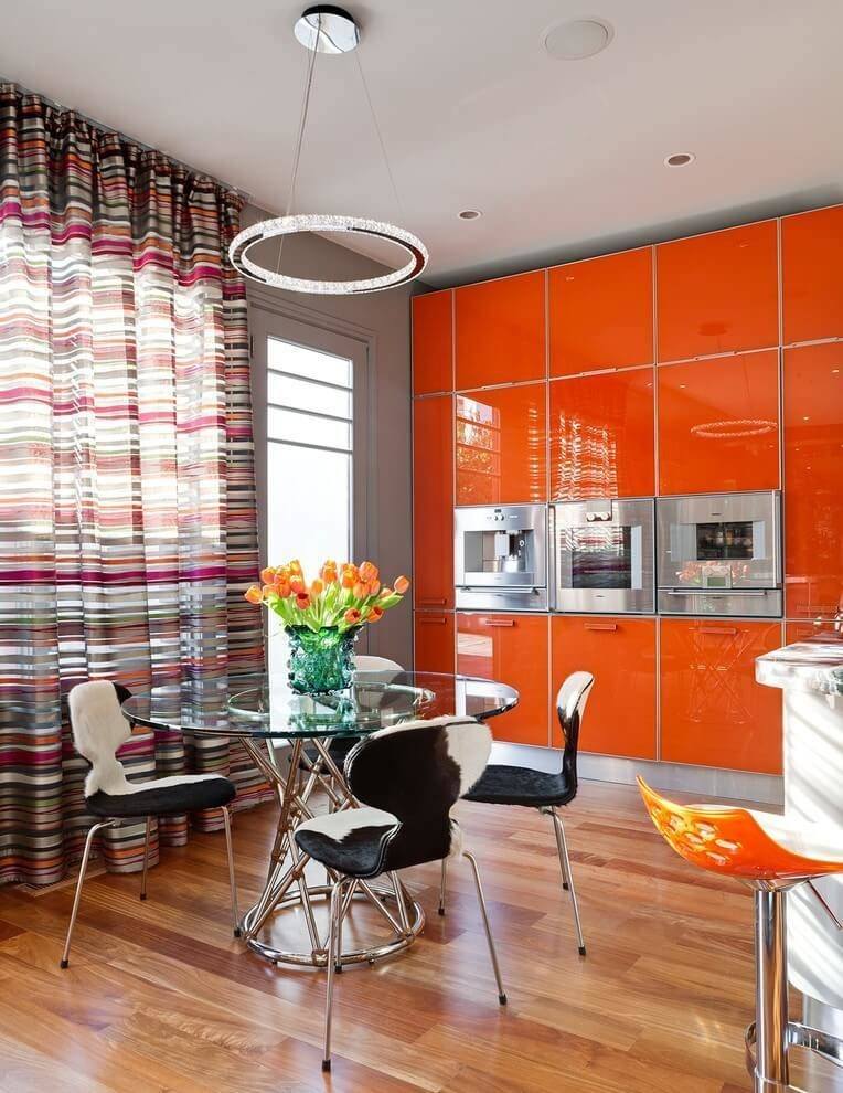 Кухня в оранжевом цвете: фото-идеи для создания оптимистического и теплого дизайна