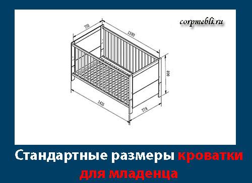 Стандартные размеры детской кроватки: до 3 лет, от 3 до 6, подростковые