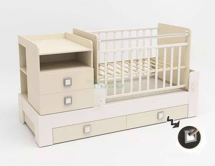 Примеры дизайна детских кроваток с пеленальным столом