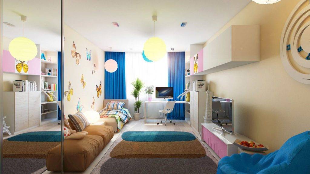 Планировка маленькой детской комнаты - 50 фото примеров