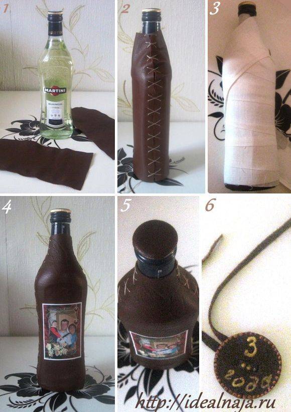 10 идей, как сделать декупаж бутылки своими руками