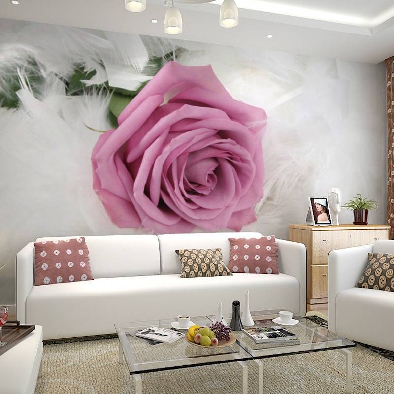 Фотообои розы в интерьере кухни, спальни, гостиной: фото варианты