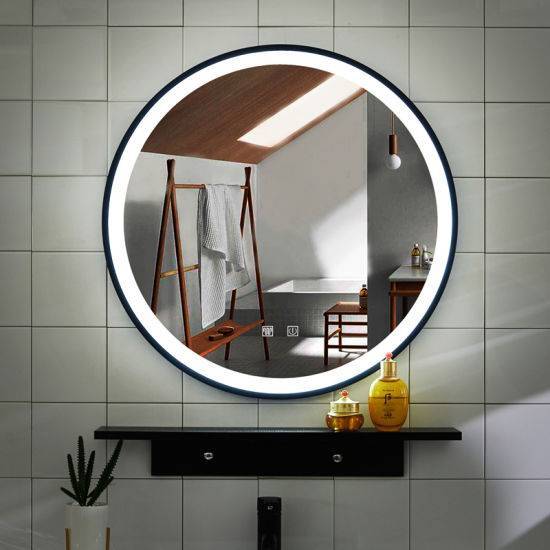 Зеркало с подсветкой (96 фото): круглое настенное изделие с лампочками по периметру, «акватон» со светодиодной подсветкой