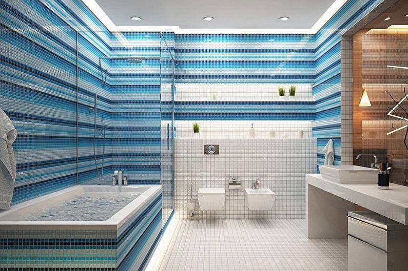 Голубая ванная: свежее решение для разных стилей