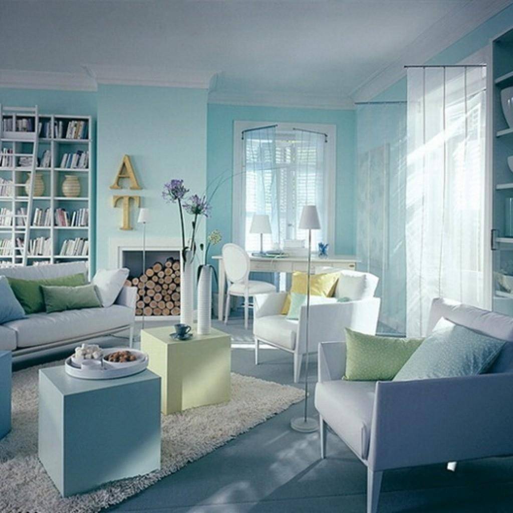 Голубые обои для стен в интерьере гостиной, спальни, кухни и других комнат: 7 идей | дневники ремонта obustroeno.club