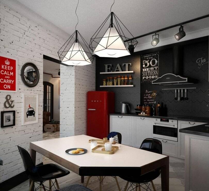 Маленькая кухня в стиле лофт: фото интерьеров, как сделать такой дизайн на небольшой площади в обычной квартире или студии, особенности оформления с примерами