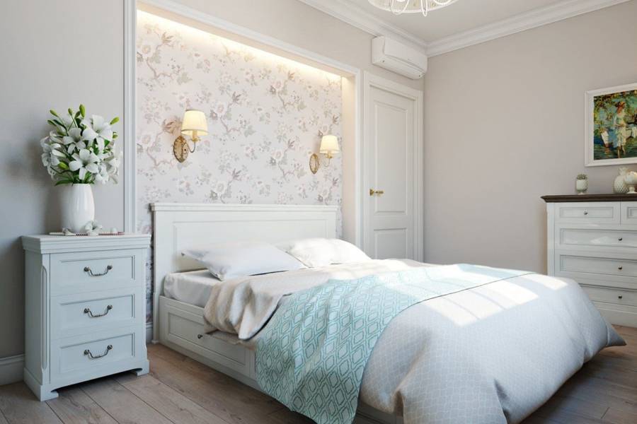 Спальня в белых тонах: 130 фото актуальных сочетаний и лучших идей размещения элементов интерьера