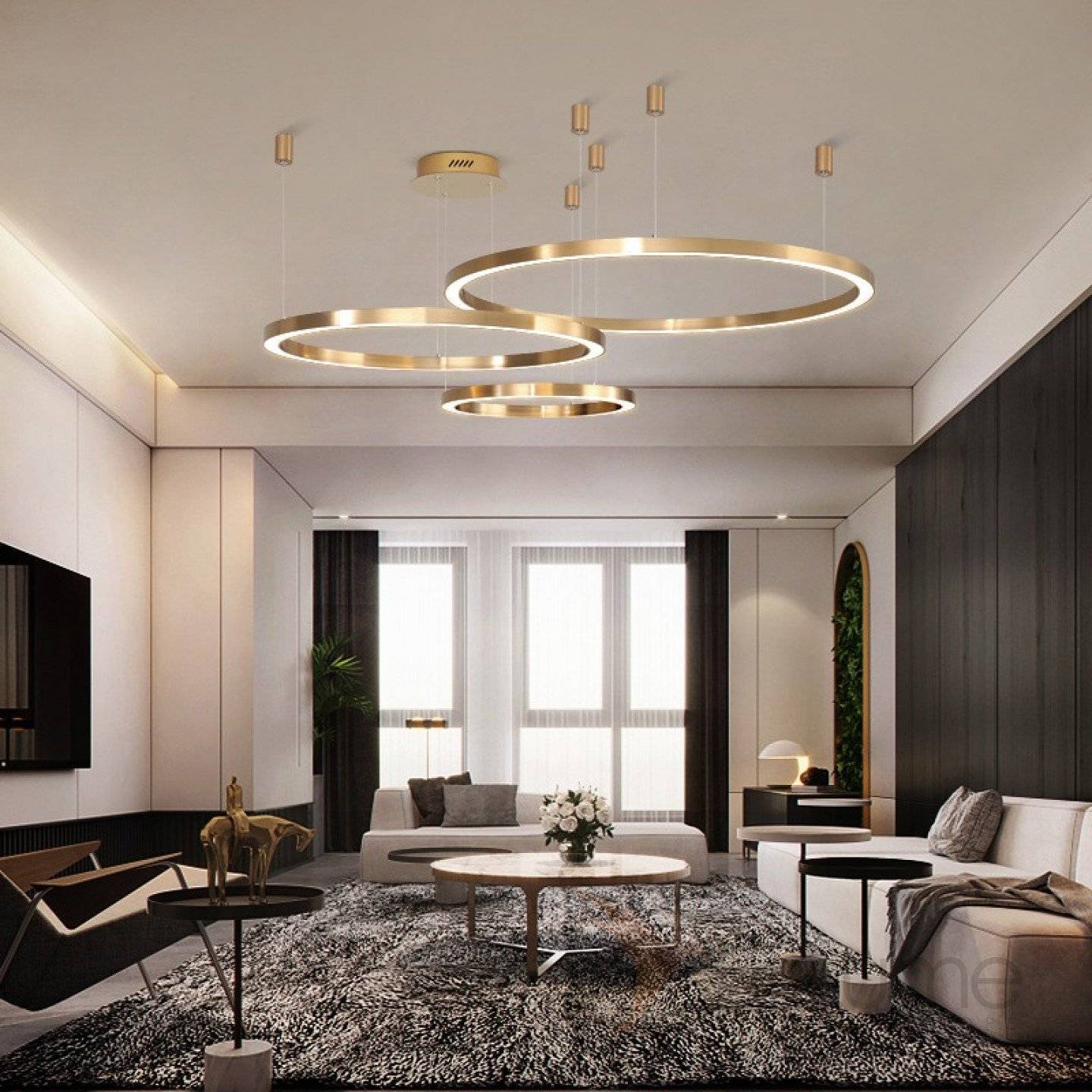 Натяжные потолки в гостиной - обзор современного дизайна, а также сочетания в интерьере (100 фото)