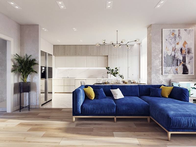 Синий диван – оптимальные сочетания и правила создания вдохновляющего интерьера (95 фото)
