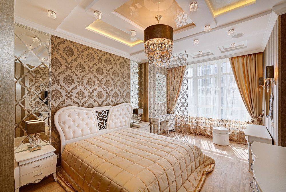 Стильные спальни (101 фото): примеры в средиземноморском стиле и арт-деко, эко-дизайн интерьера, ампир и рококо в спальной комнате