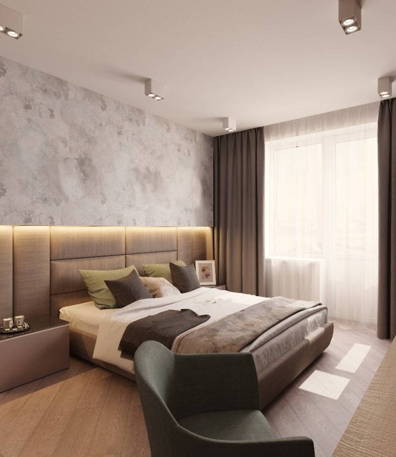 Дизайн спальни-гостиной площадью 18 кв. м