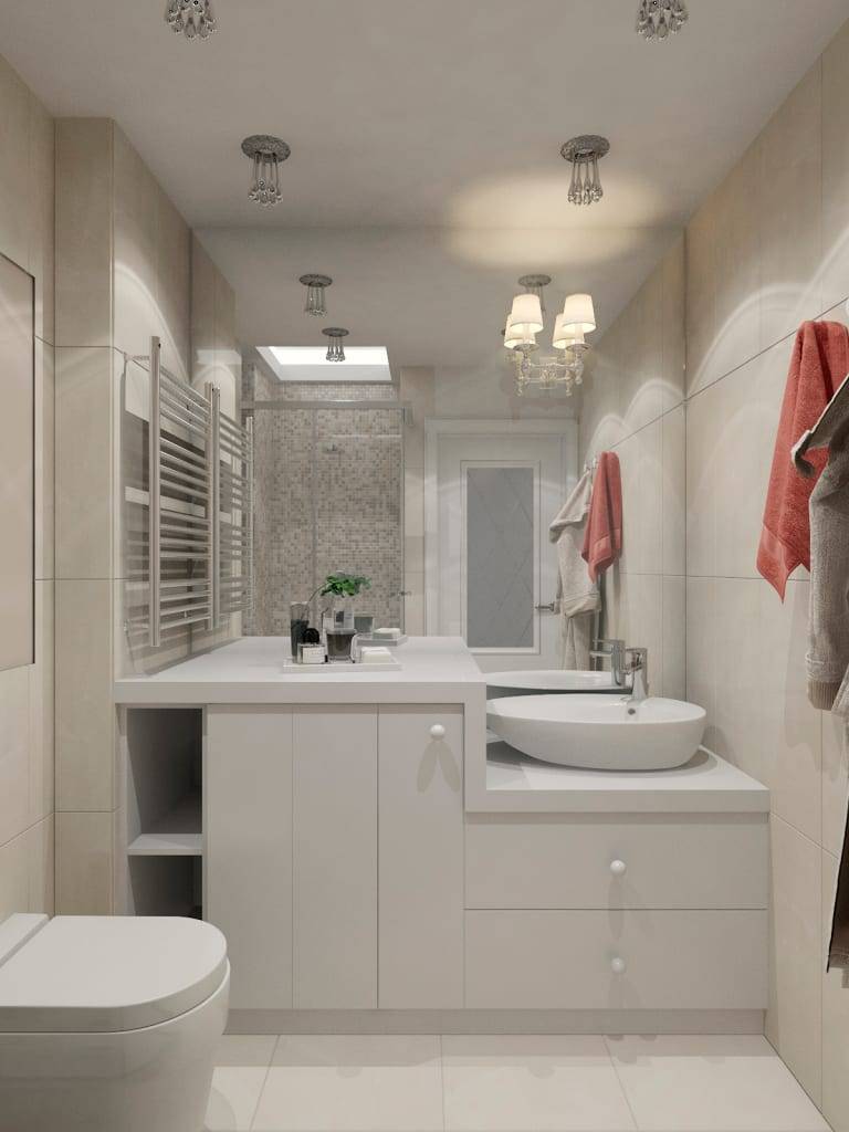 Интерьер ванной комнаты совмещенной с туалетом - идеи дизайна